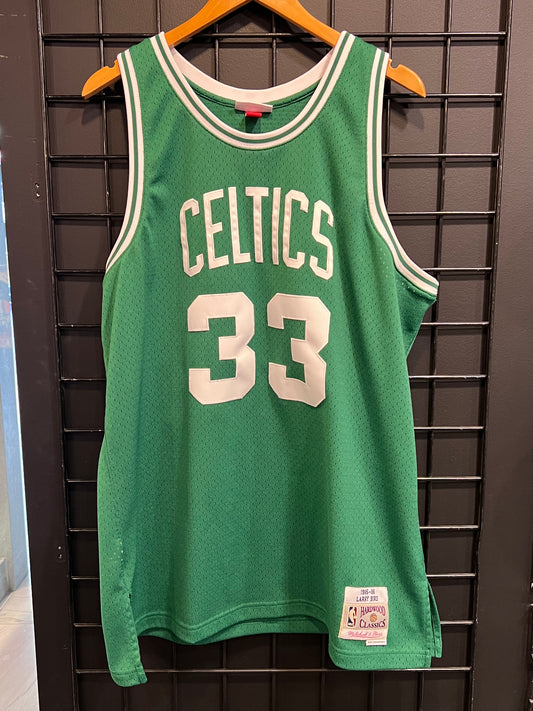 Men’s M&N Boston Celtics #33 Bird Jersey Size XL