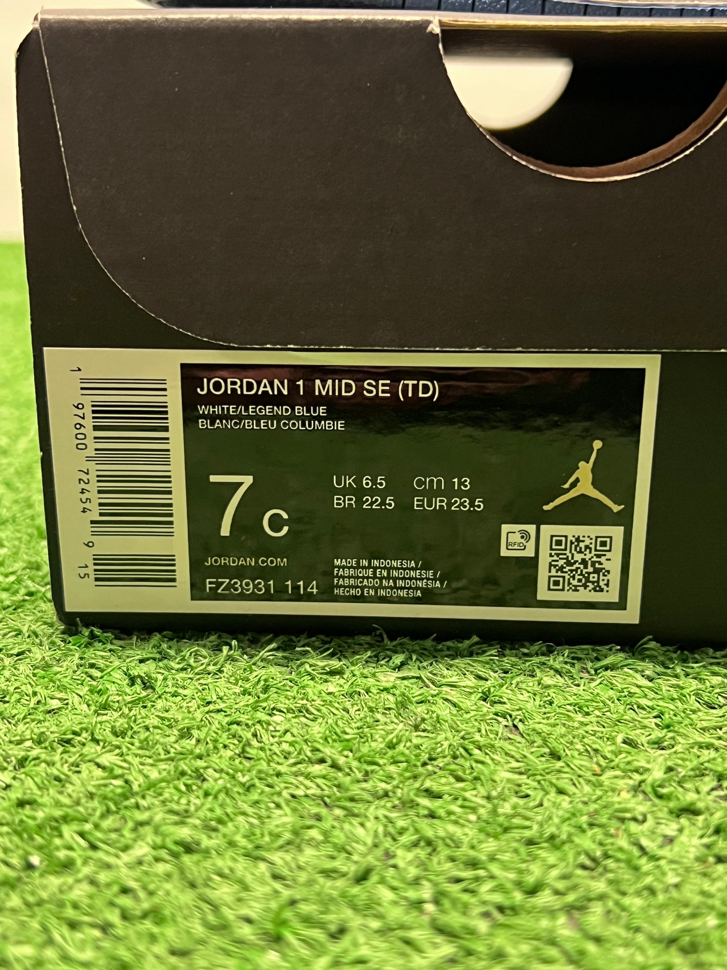 Kids Air Jordan 1 Mid Legend Blue Size 7c