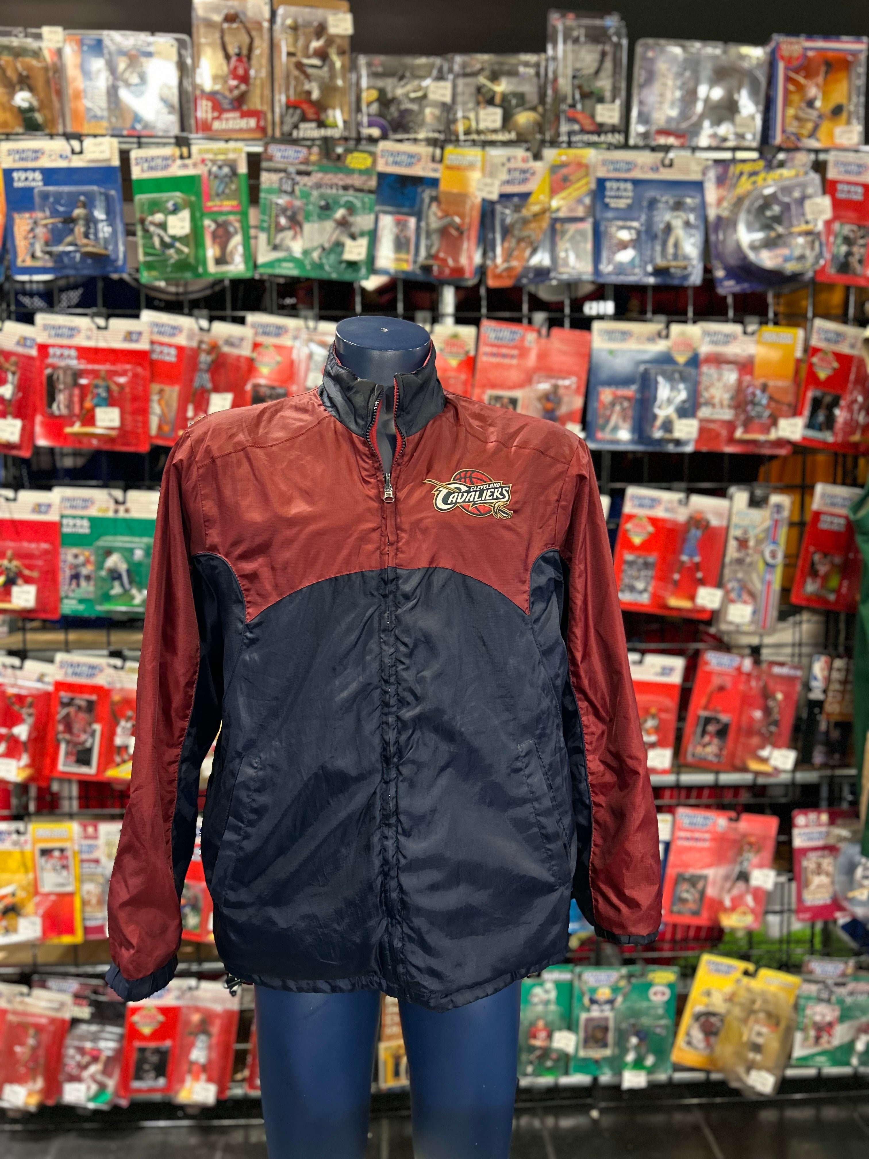 NBA Cleveland Cavaliers Fleece Nylon Reversible Jacket Size Medium Men’s