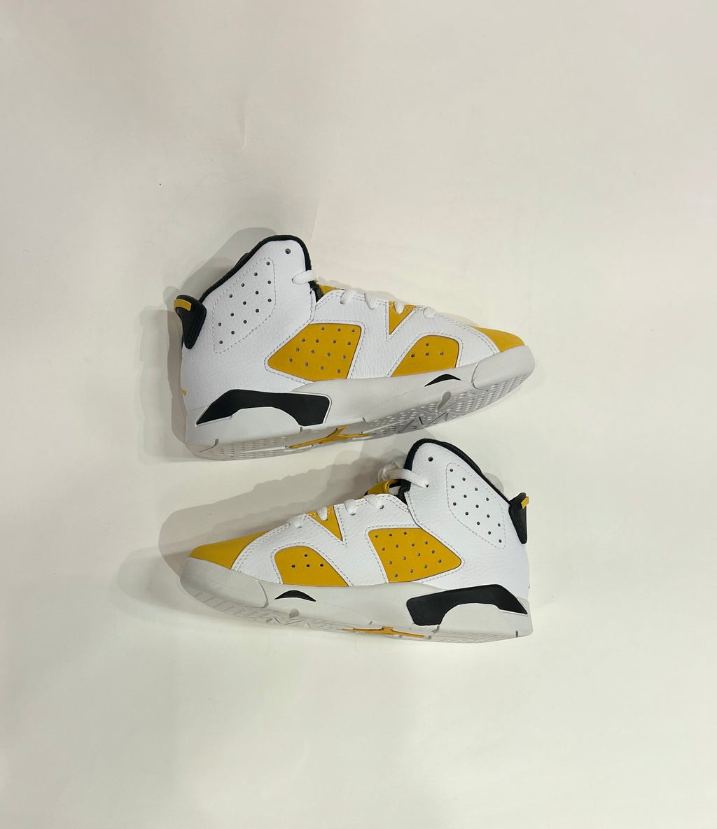 Air Jordan 6 Yellow Ochre Size 13.5c Toddler Shoes
