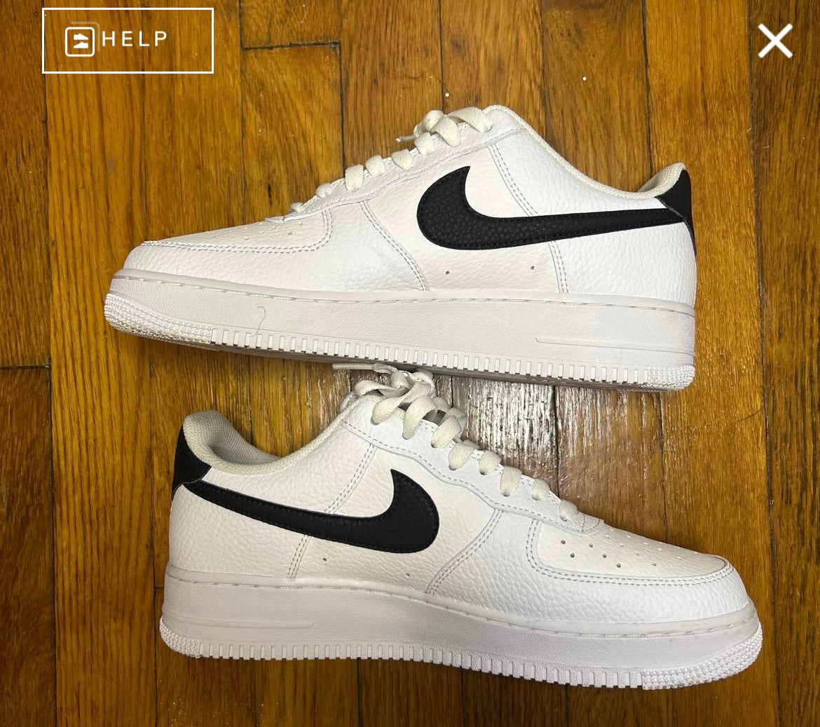 Nike Air Force 1 Low White Black Size 9 Men Shoes