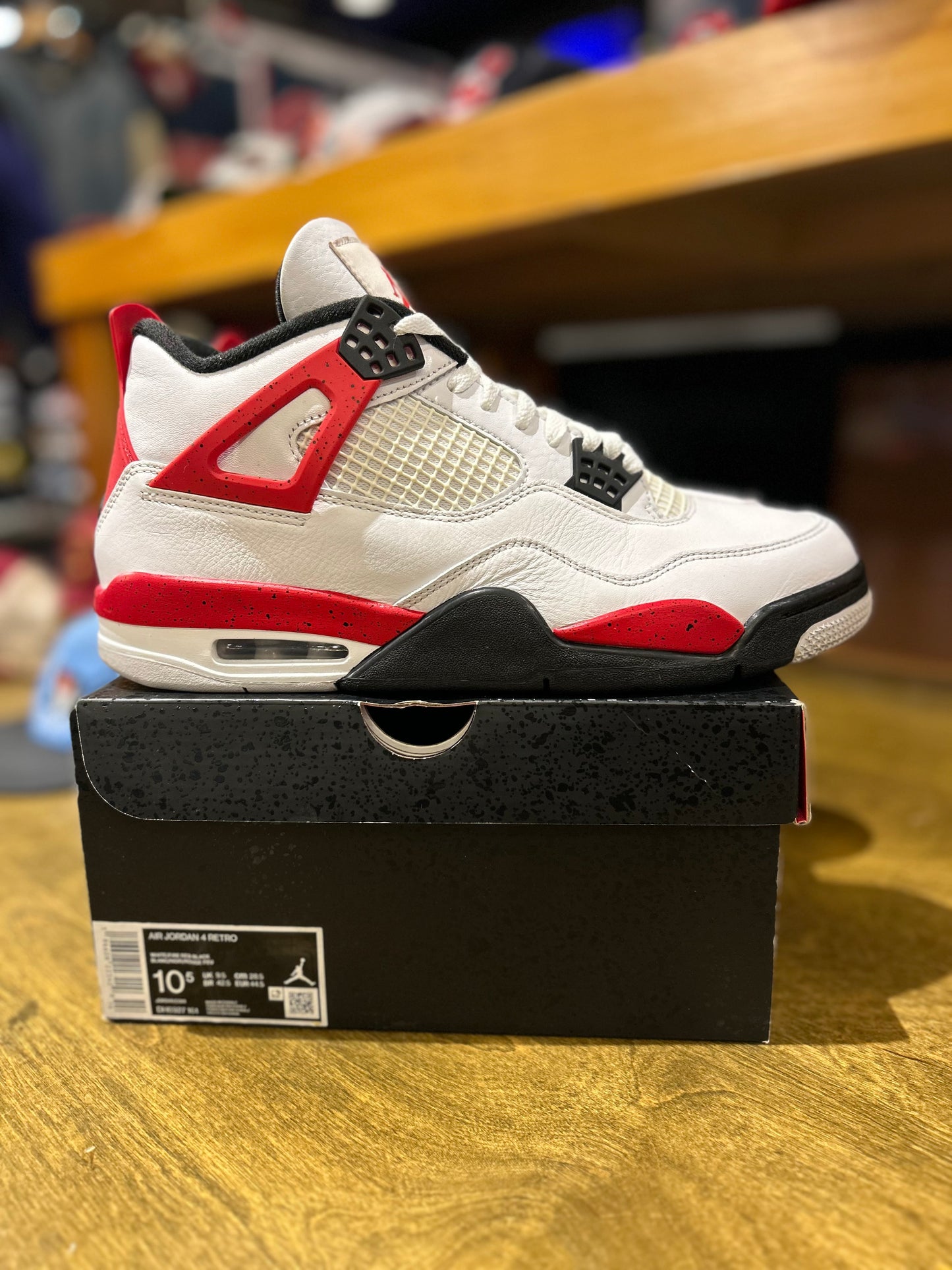 Air Jordan 4 Retro Red Cement Size 10.5 Men Shoes