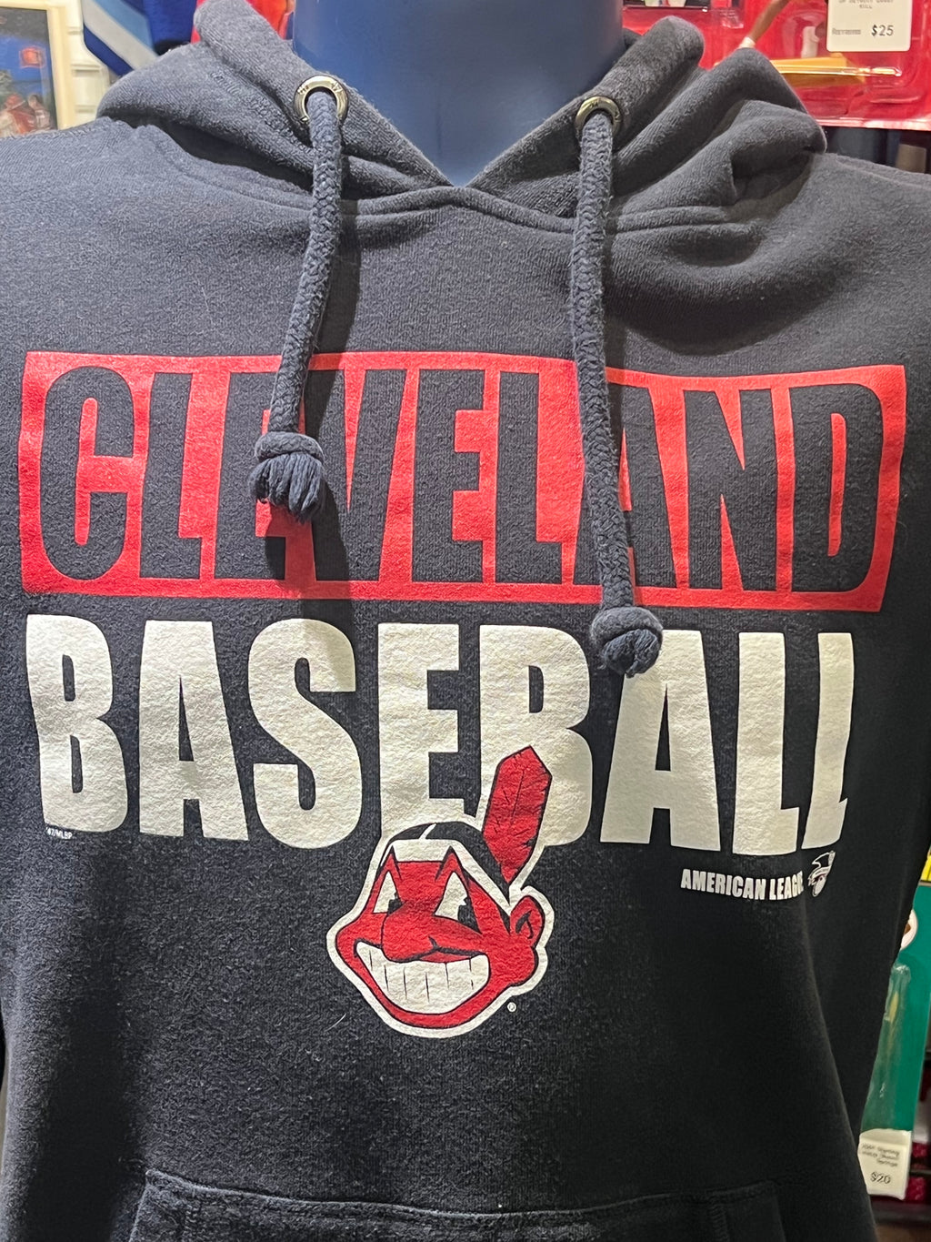 47 Brand Cleveland Baseball Hoodie Size M