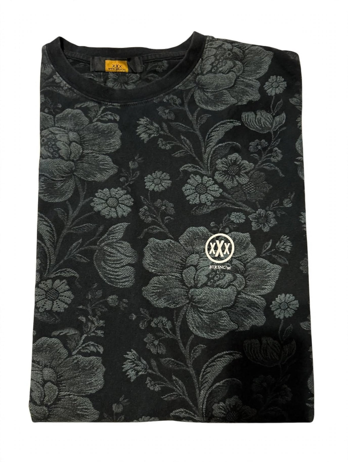 10.Deep Shirt XL Black Grey Floral 10th Div Garment Supply BTR SNC 95 Streetwear