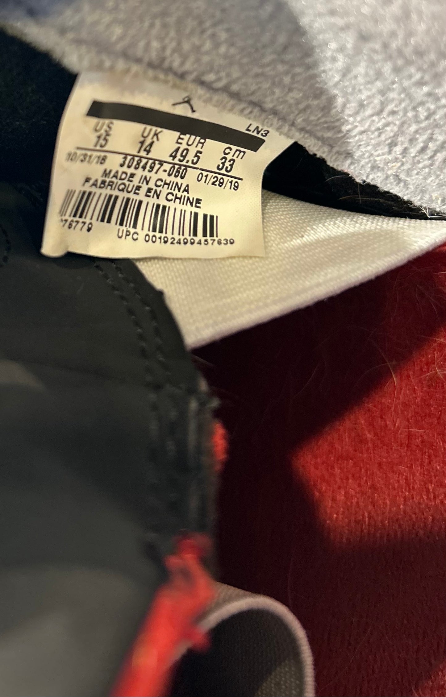 Air Jordan 4 Bred 2019 Size 15 Men Shoes