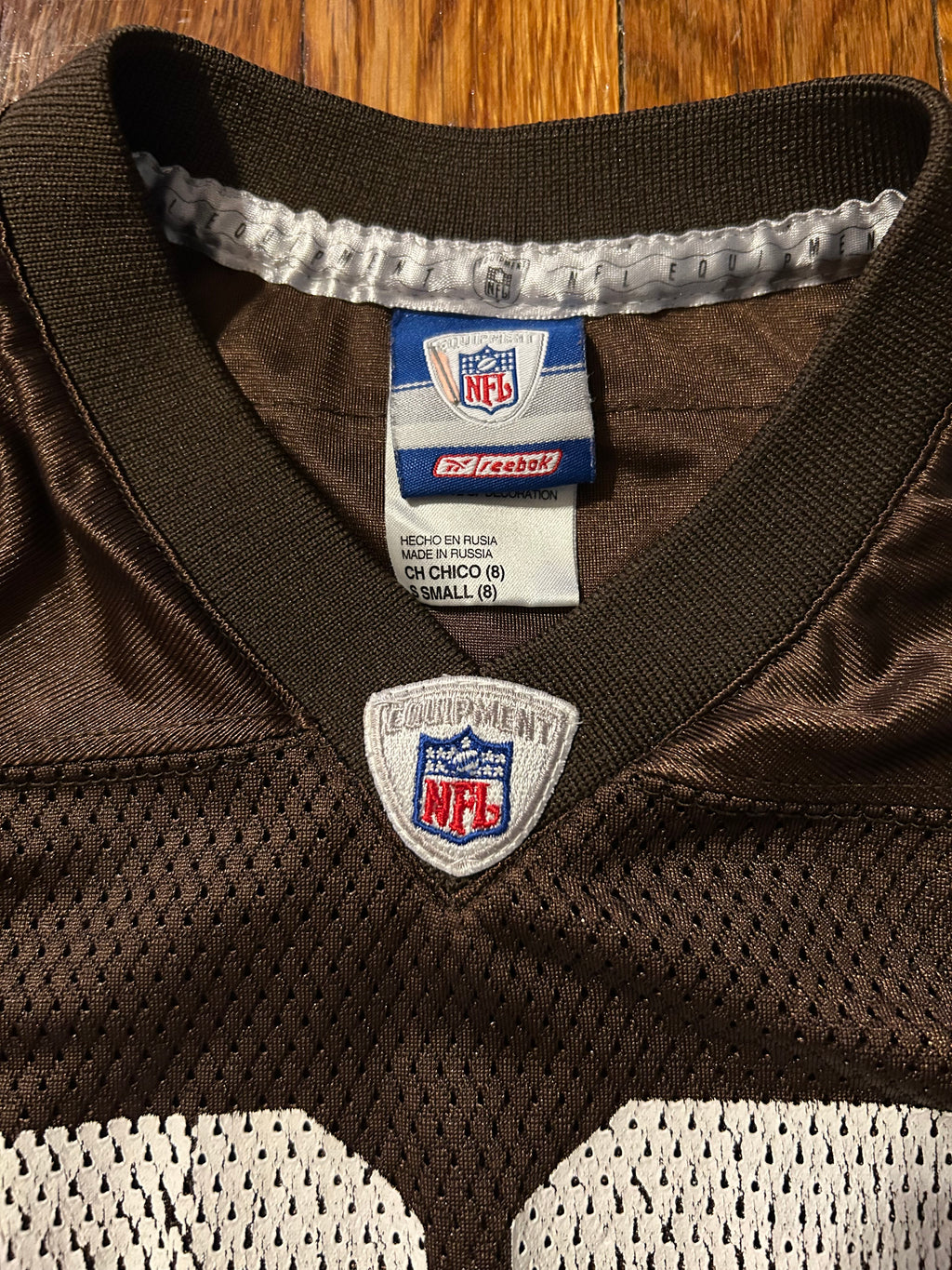 Cleveland Browns Reebok NFL equipment 92 Brown jersey size small youth