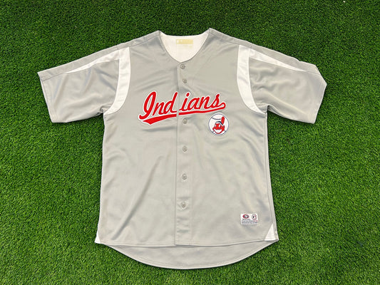 Men’s True Fan Indians Grey Jersey Size M