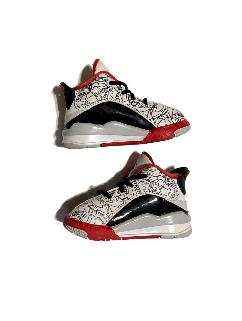 Jordan Dub Zero TD 4C DV1358-160 White Red Black Toddler Baby NEW No Box