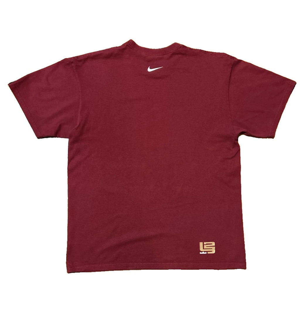 Vintage Nike LeBron James Shirt L Team Red Dunking Graphic Neon Trails Swoosh