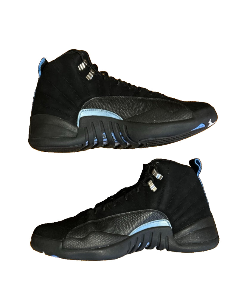 Air Jordan 12 Retro Nubuck 2009 130690-018 Size 12 Black University Blue NWOB