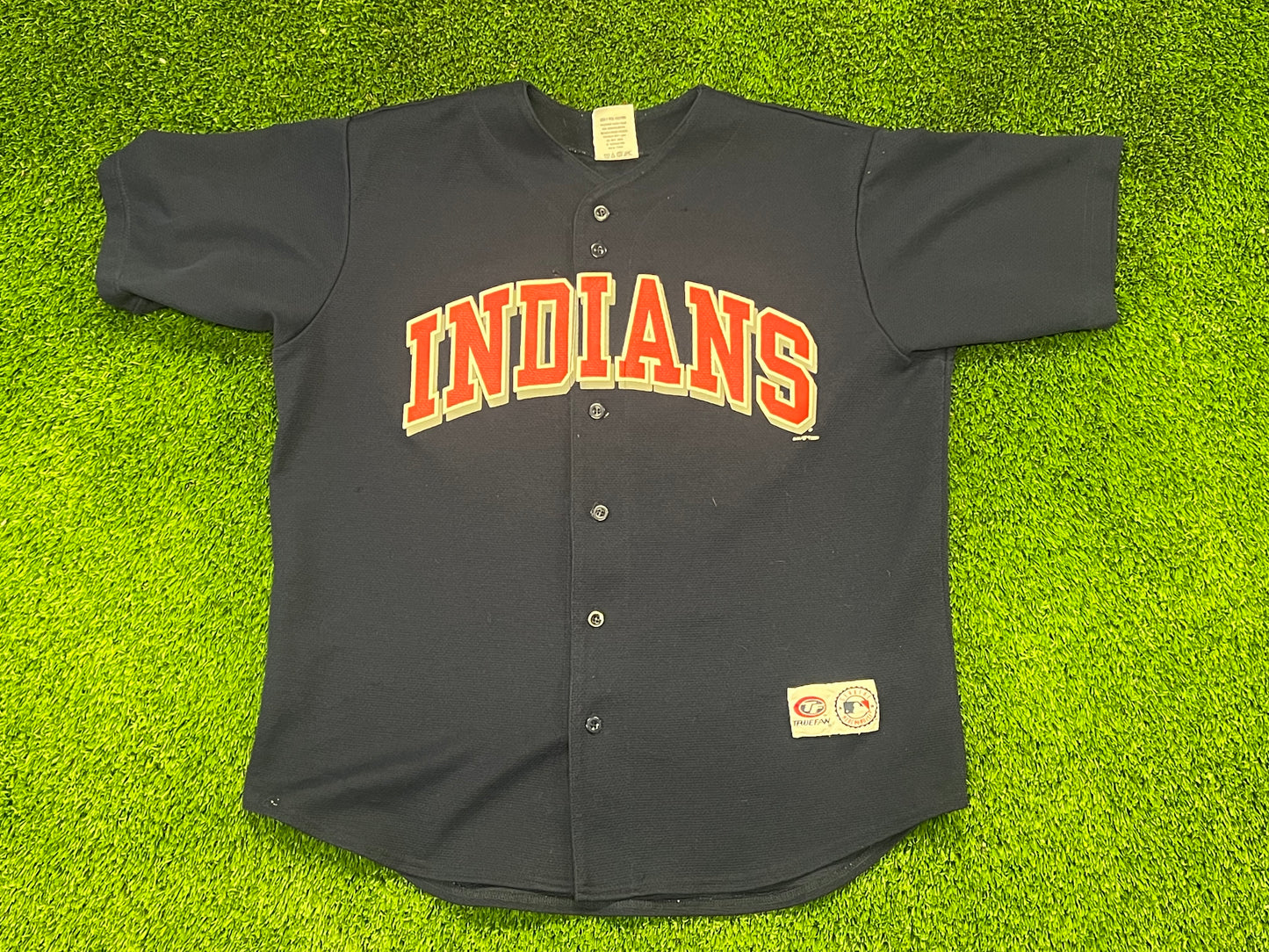 Vintage Truefan Cleveland Indians #7 Lofton Jersey Size Large