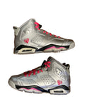 Air Jordan 6 Retro Valentine's Day GS Metallic Silver Vivid Pink 543390-009 5Y New No Box