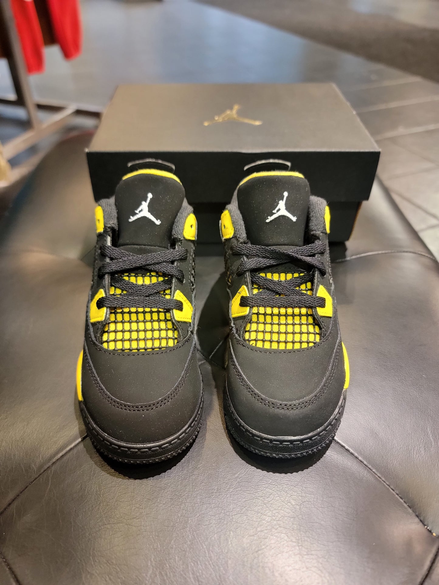 Kids Air Jordan 4 Retro Thunder Shoes