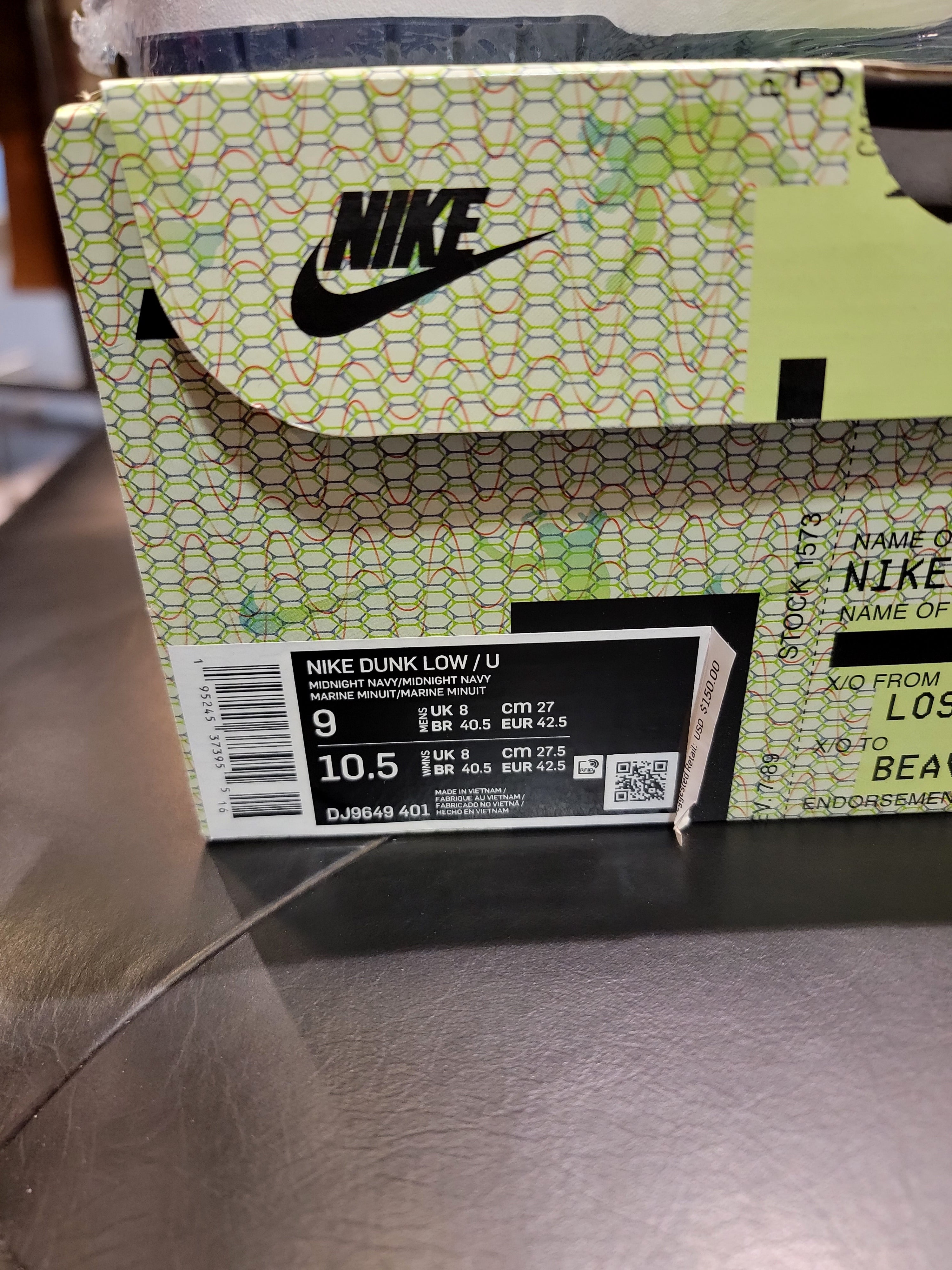 Nike Dunk Union Passport Men Shoes size 9
