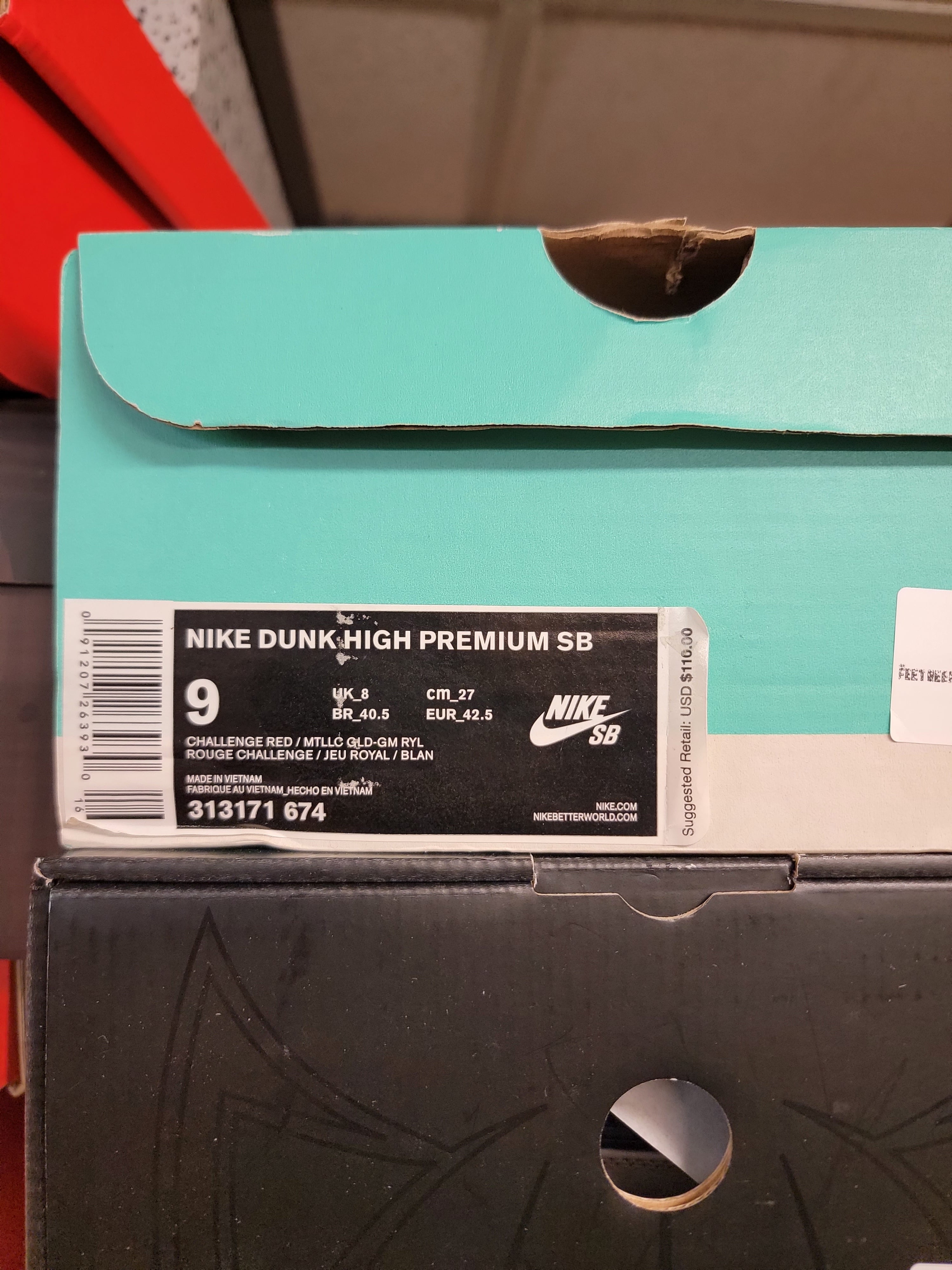 Nike Sb Dunk High Trico Size 9 Men Shoes