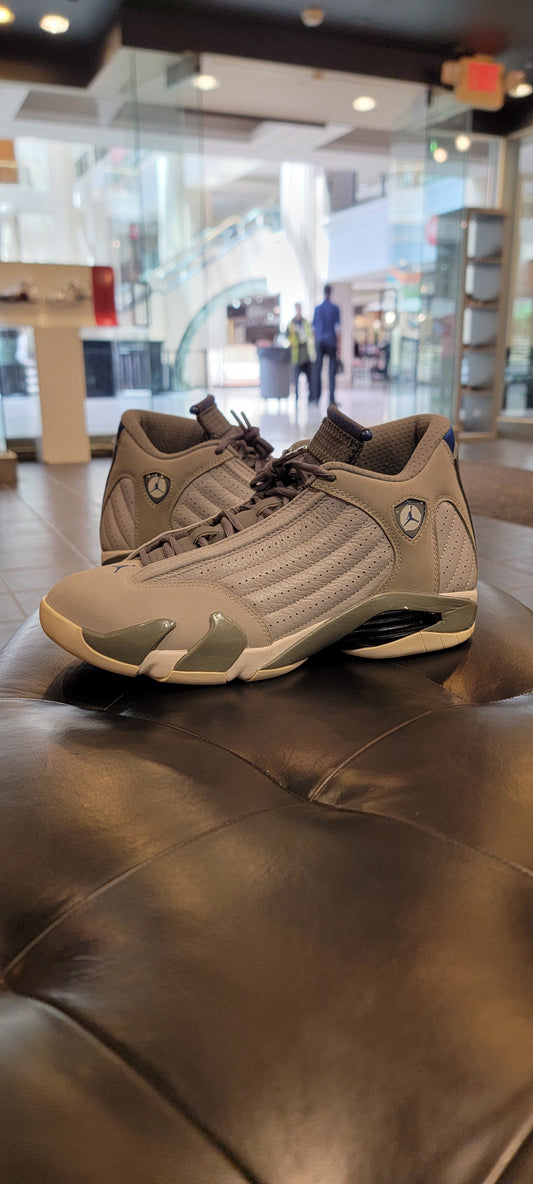 Air Jordan 14 Retro Wolf Grey Size 10 Men Shoes