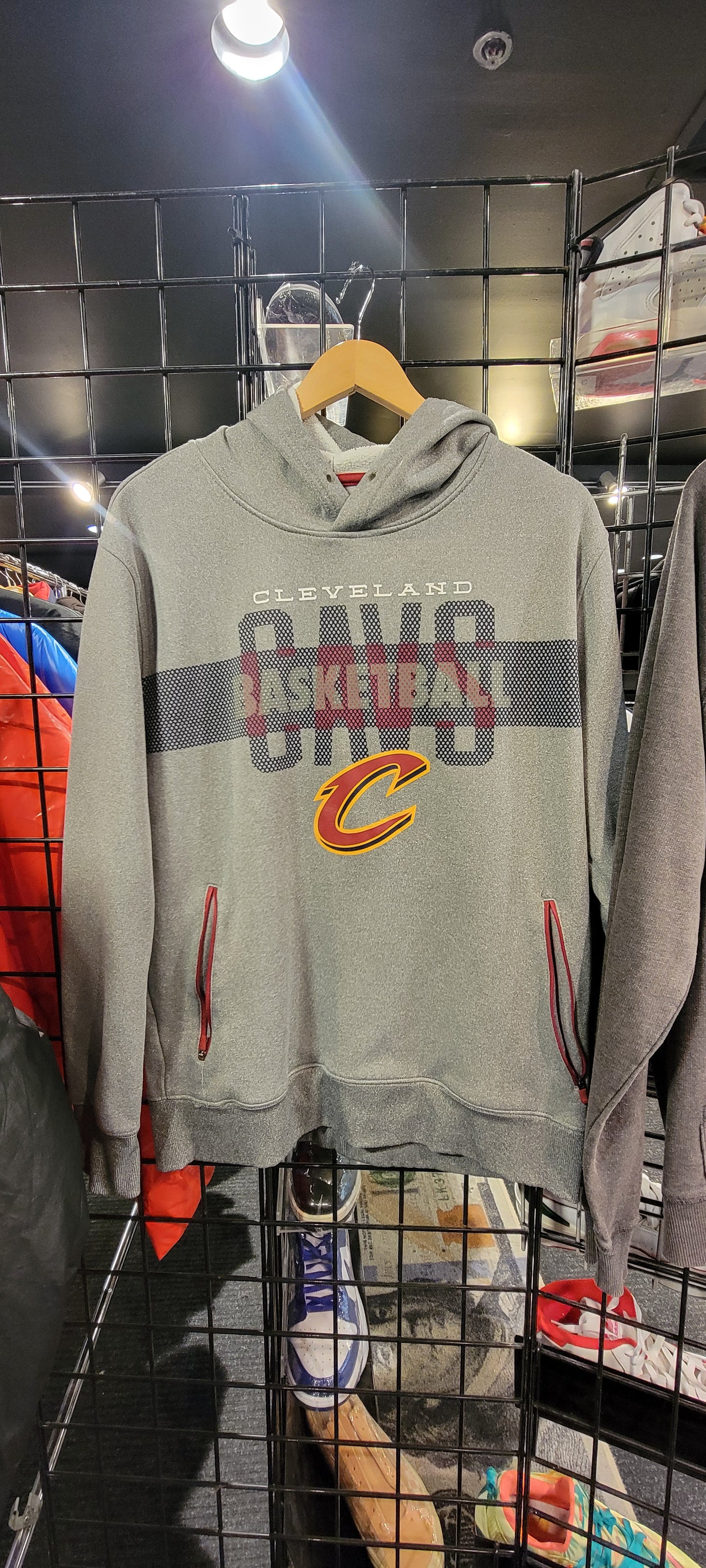 Cavs Big C Grey Hoodie size Large