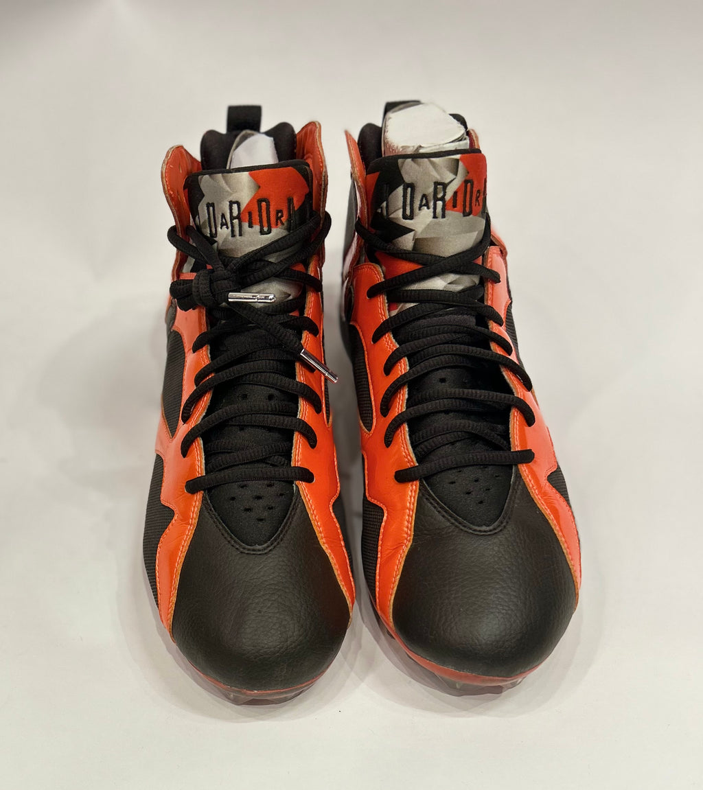 Air Jordan 7 PE Cleveland Browns #23 Joe Hayden Cleats Size 11.5 Men's Shoes