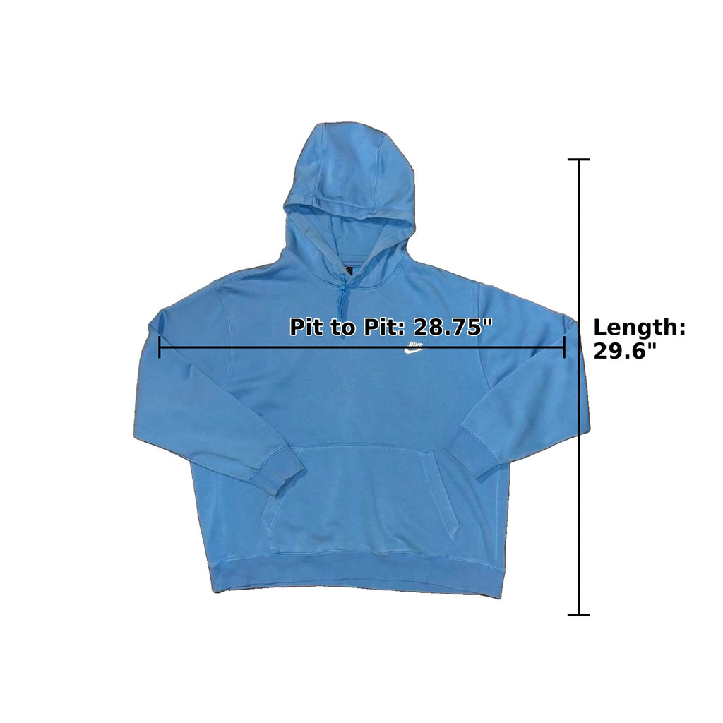 Nike Club Fleece Hoodie Mens 2XL University Blue BV2654-435 Pullover Sweatshirt