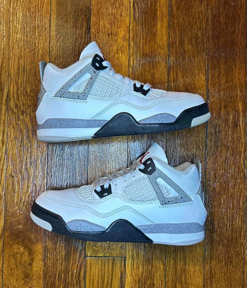 Jordan 4 Retro White Cement 2025 Size 1.5Y Pre School Kids Shoes