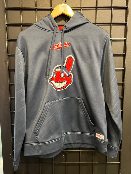 Men’s Cleveland Indians Cursive Logo Hoodie Size M