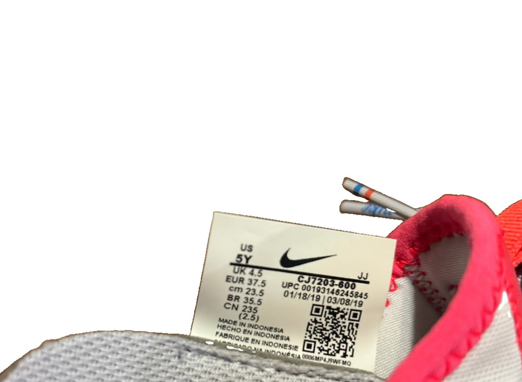 Nike Free Run 5.0 White Laser Crimson Photo Blue CJ7203-800 Youth 5Y 6.5W DS No Box