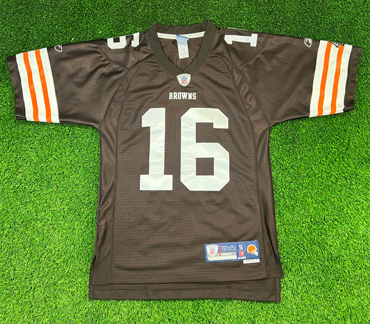 Men’s Vintage Browns Cribbs #16 Jersey Size S