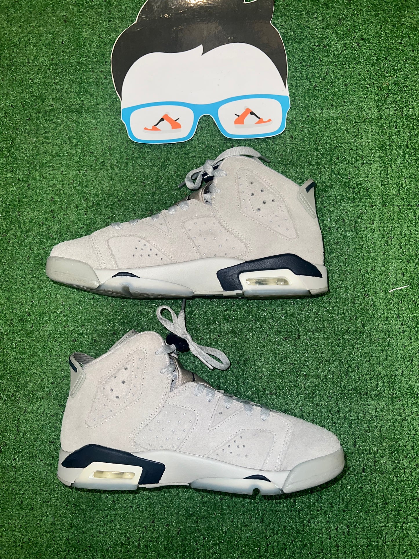 Gradeschool Air Jordan 6 Georgetown Size 7 Shoes Pre-Owned