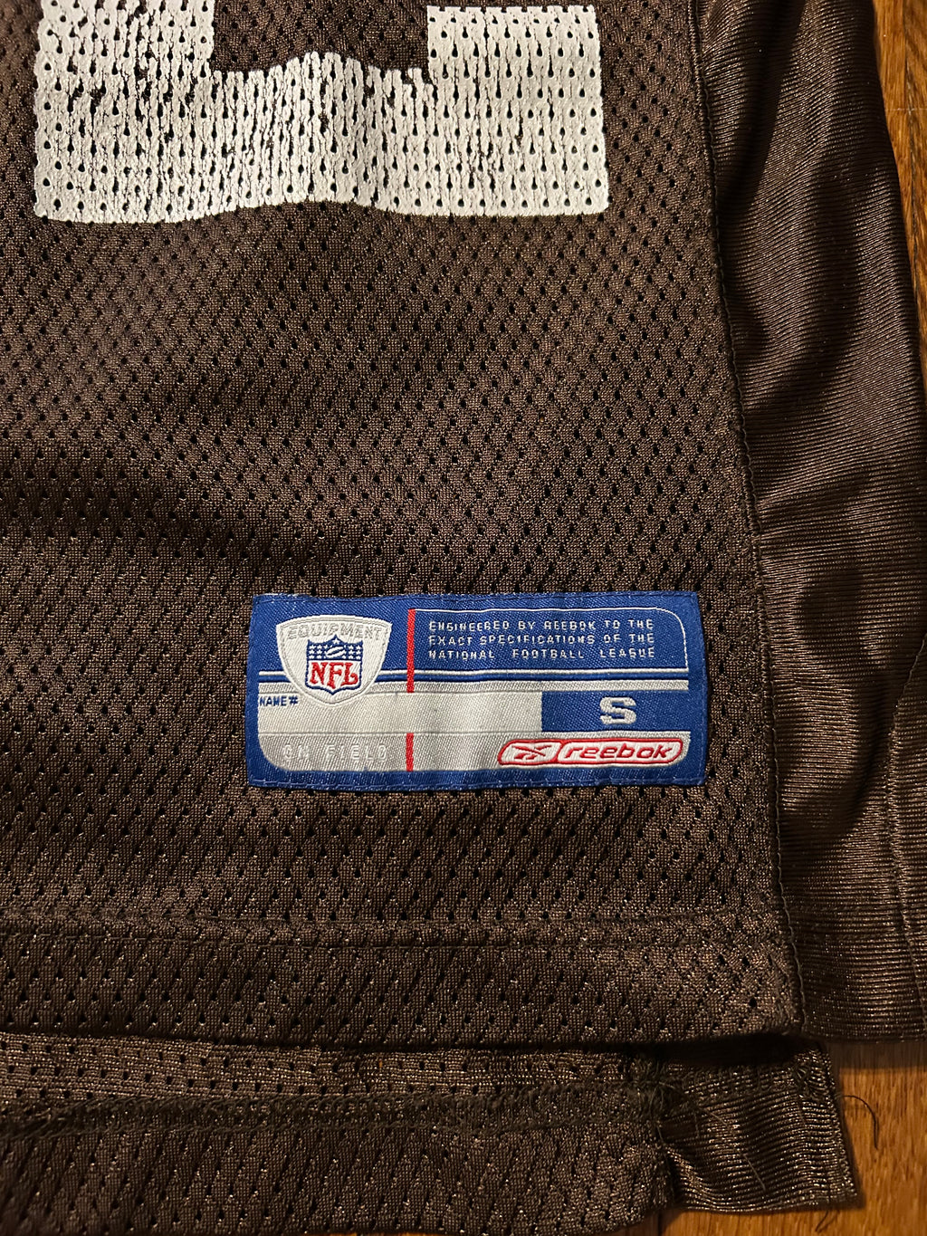 Cleveland Browns Reebok NFL equipment 92 Brown jersey size small youth