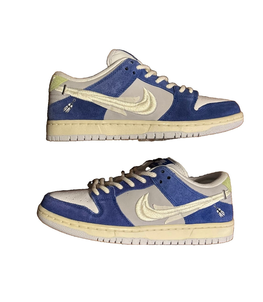 Nike SB Dunk Low Pro Fly Streetwear Gardenia DQ5130-400 Size 8 New No Box Game Royal Blue Sail