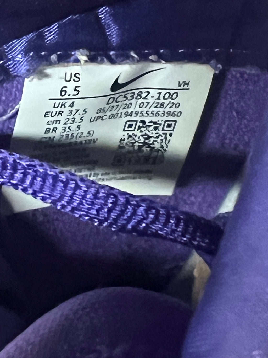 Nike Dunk High Court Purple Size 6.5 Women’s Shoes