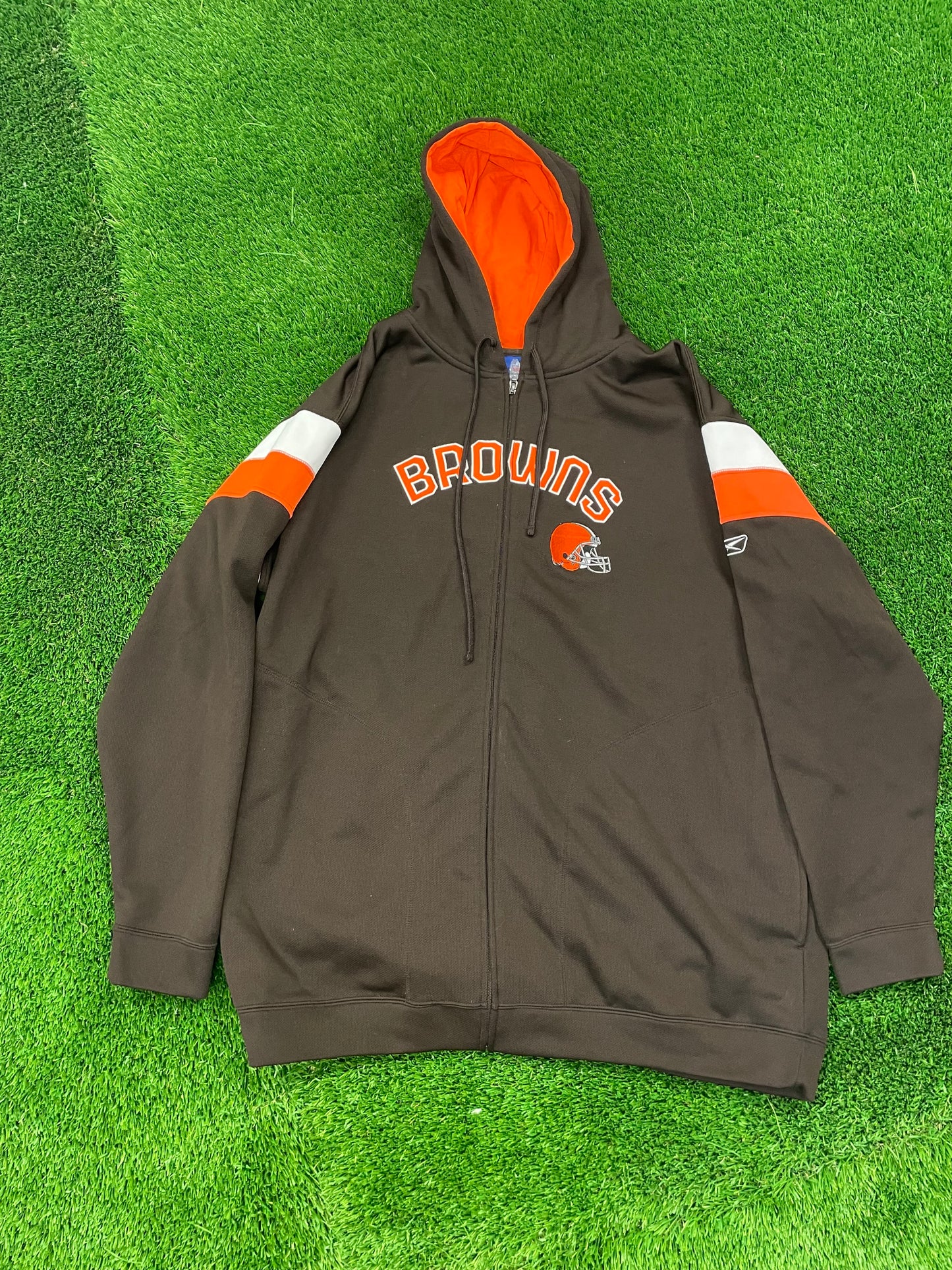 Vintage Cleveland Browns Full Zip Hoodie Size XXL