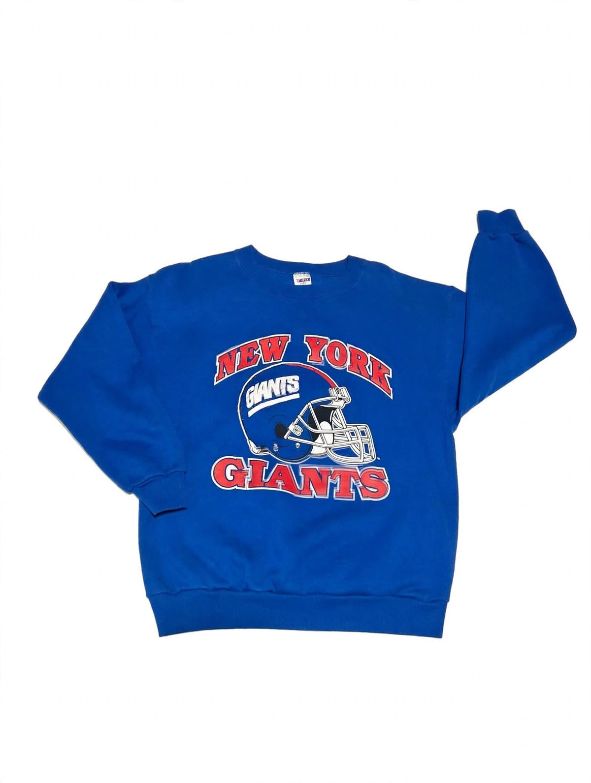 New York Giants Sweatshirt L Vintage 90s TRENCH USA Helmet Blue Crewneck