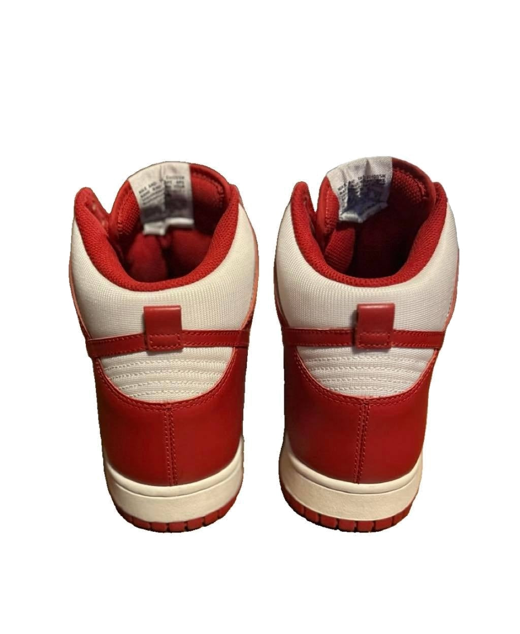 Nike Dunk High White Varsity Red 2009 Vintage 317982-162 Size 9 Used No Box