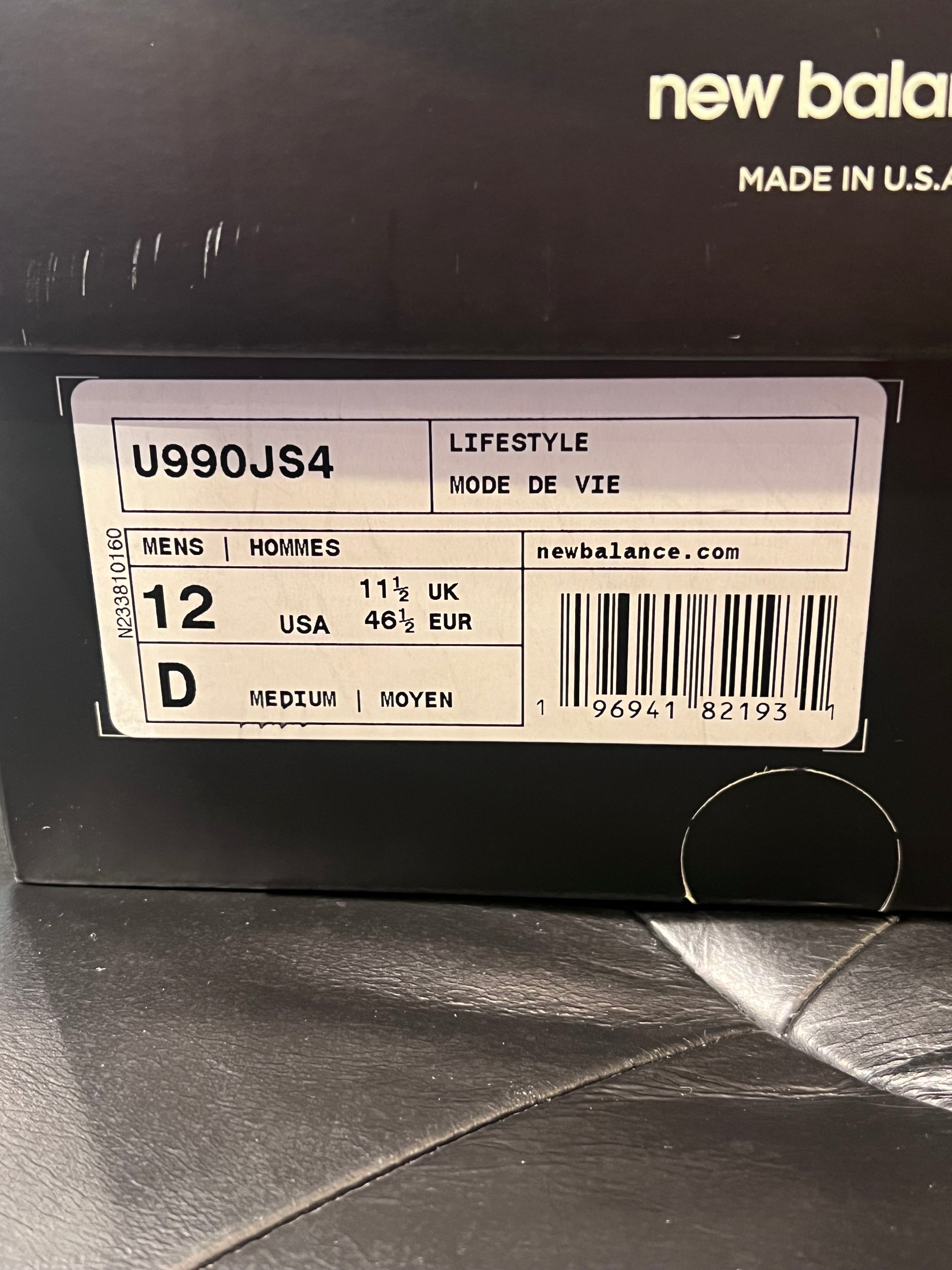 New Balance 990v4 MiUSA Joe Freshgoods 1998 Outro Men’s Shoes