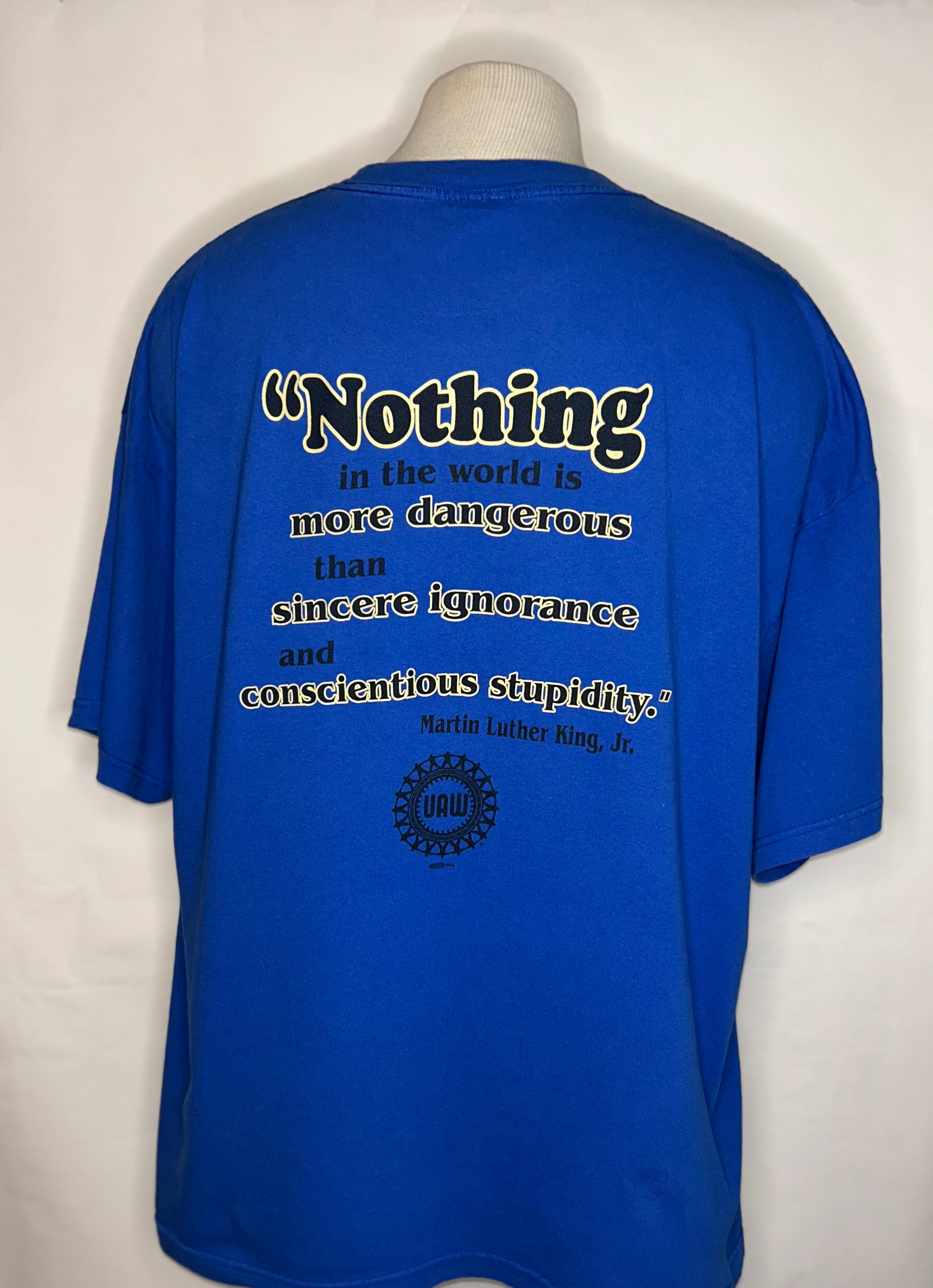 Martin Luther King Jr UAW Civil Rights Department Vintage T Shirt Size 3XL