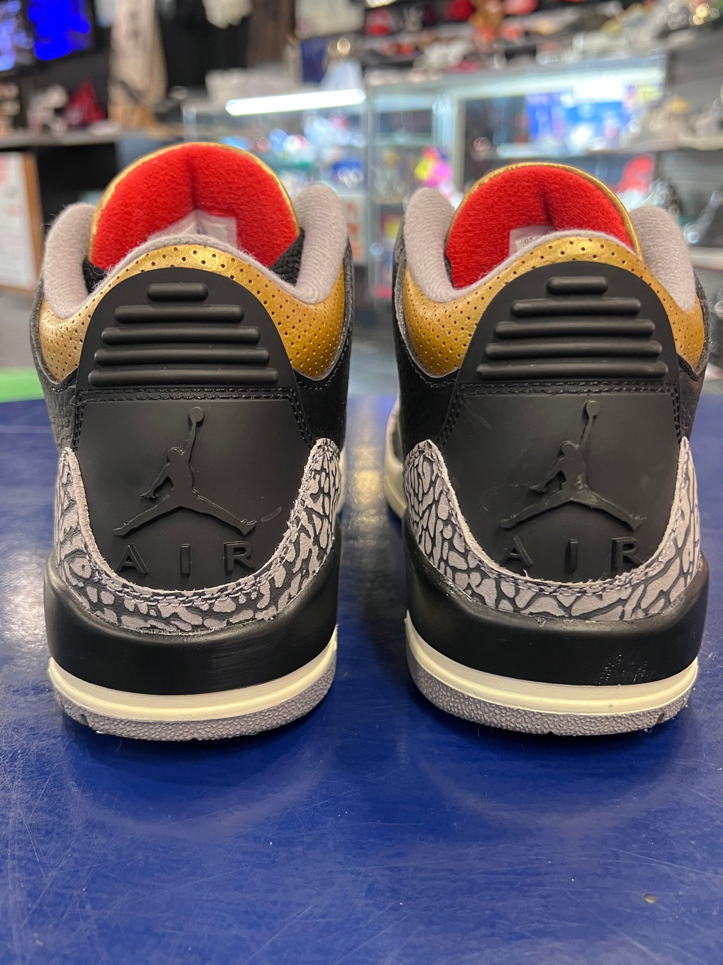 Women’s Air Jordan 3 Black Cement Gold Size 7.5w