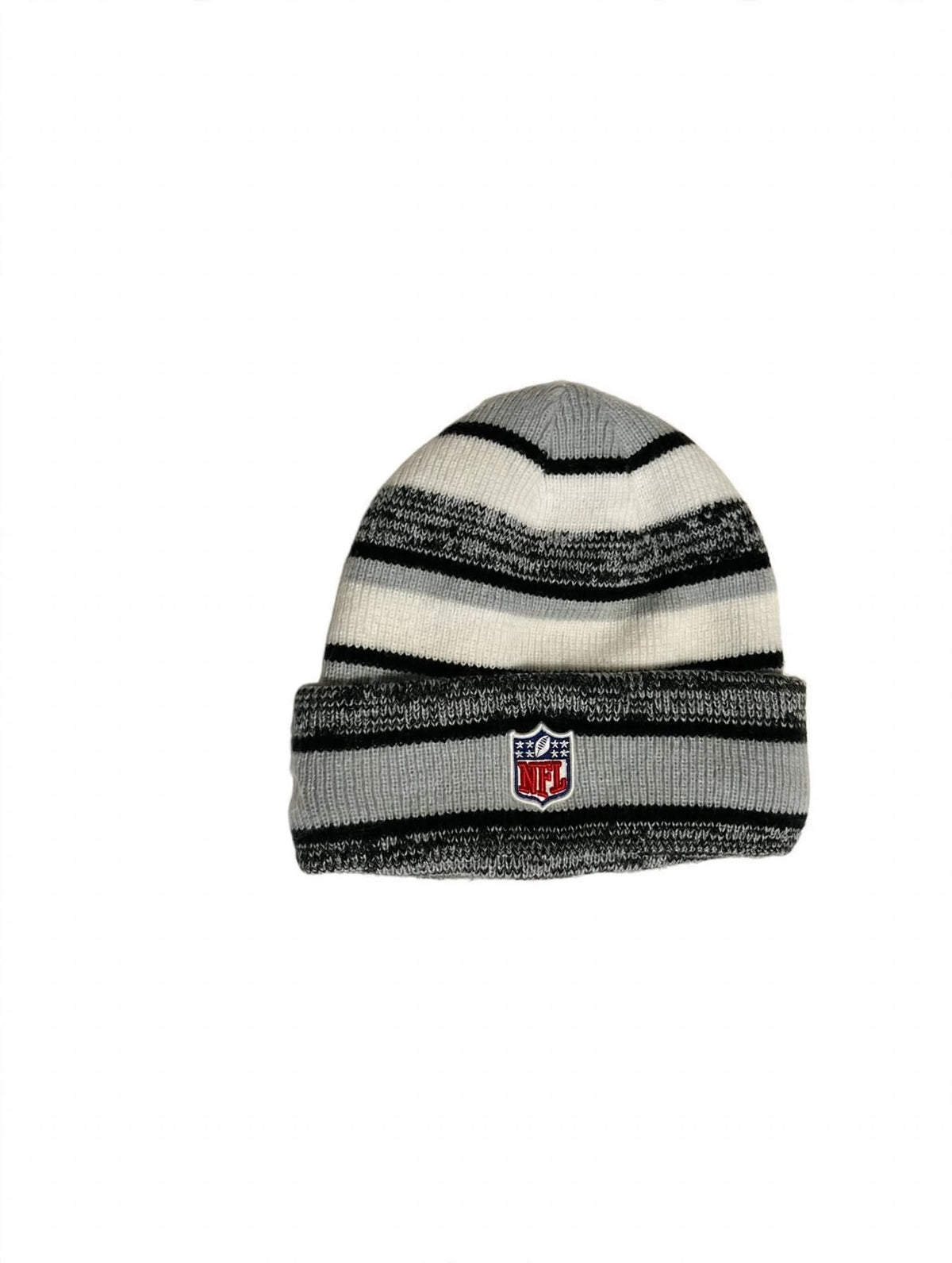 Las Vegas Raiders Youth Beanie New Era NFL Shield Striped NWOT