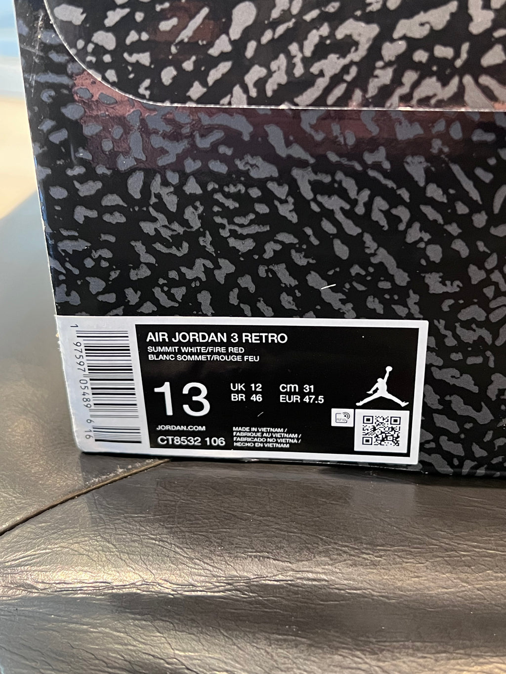 Mens Air Jordan 3 Grey Cement Size 11.5 and 13