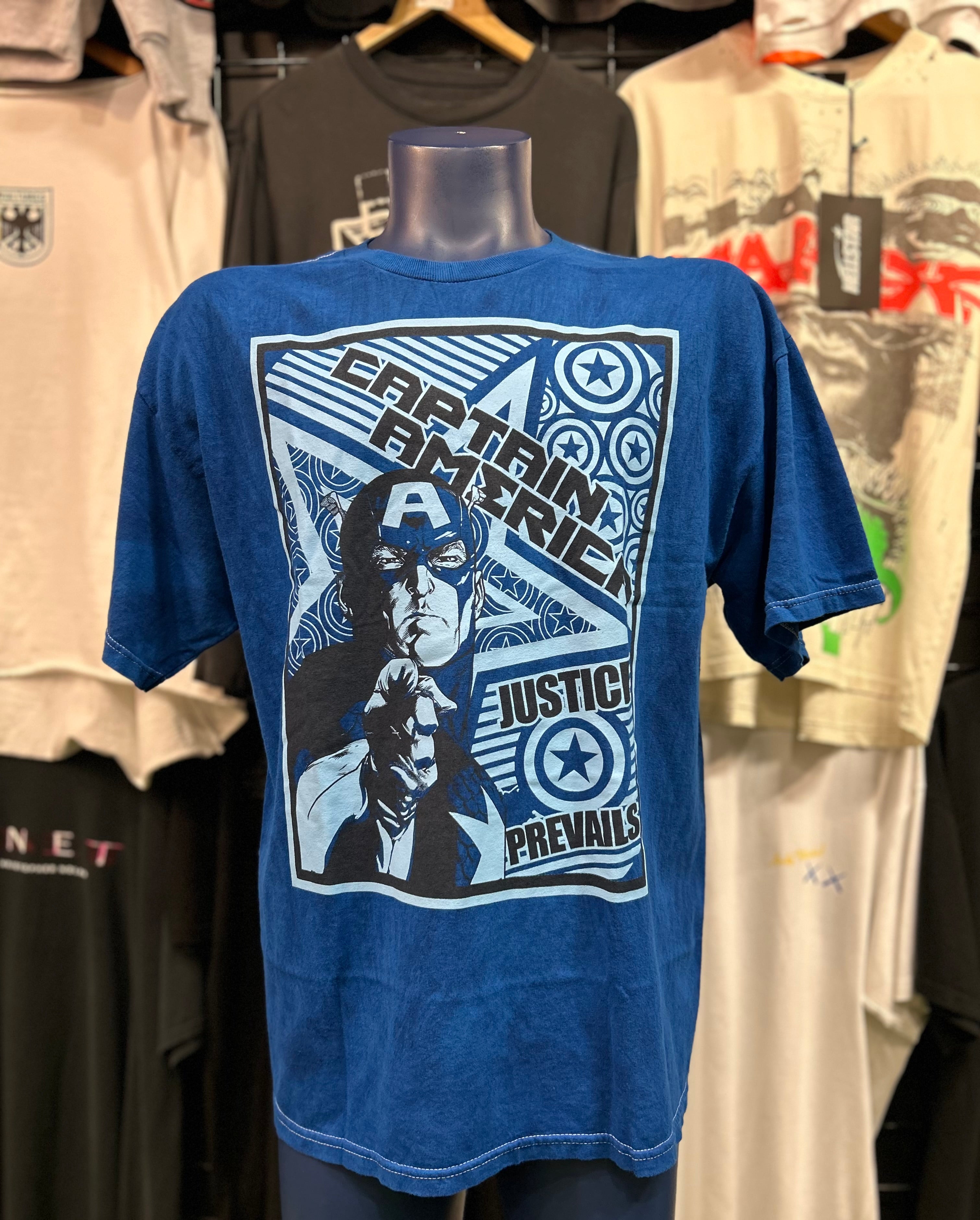 Mad Engine Marvel Captain America Justice Prevails T-Shirt Size XL