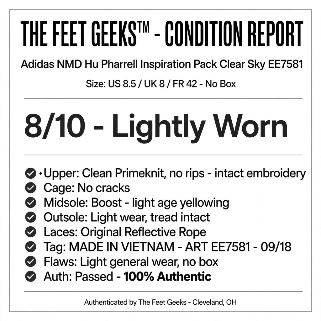 Pharrell x adidas NMD Hu Trail Inspiration Pack "Clear Sky" - EE7581 - US 8.5