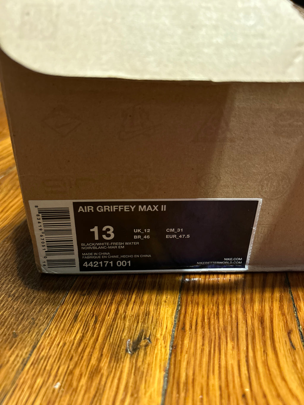 Nike Air Griffey Max 2 Fresh Water 442171-001 Mens 13