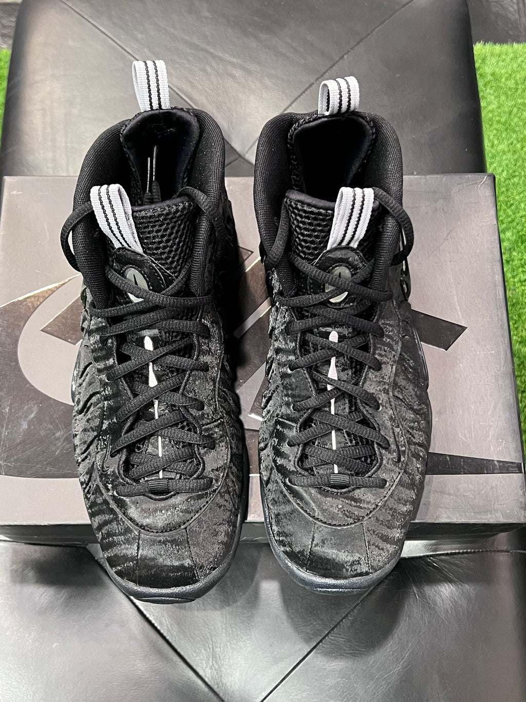 Gradeschool Nike Little Posite Foamposite Black Cat Size 7
