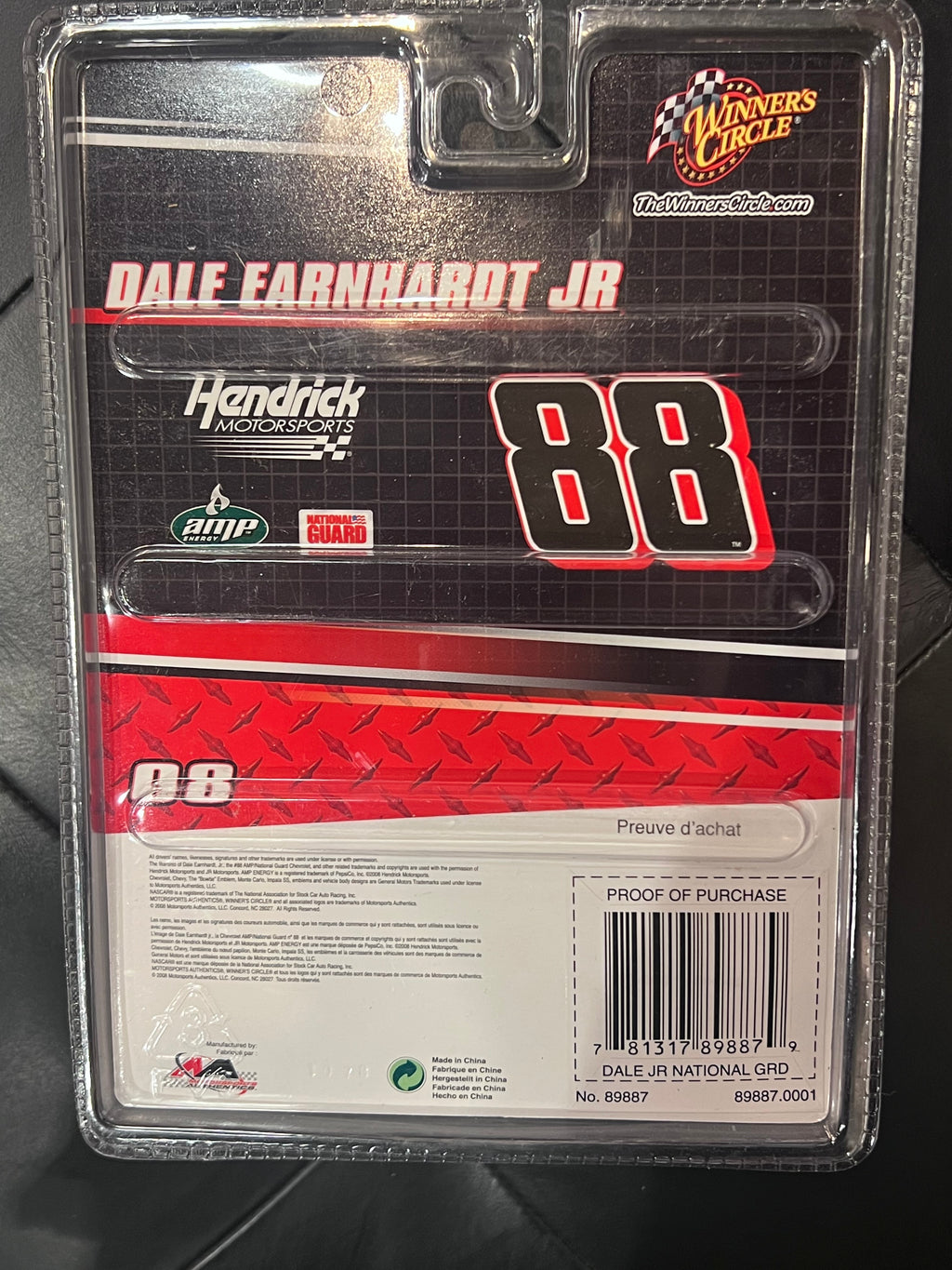 2008 NASCAR Dale Earnhardt Jr Winners Circle National Guard 1/64 Diecast Race Car