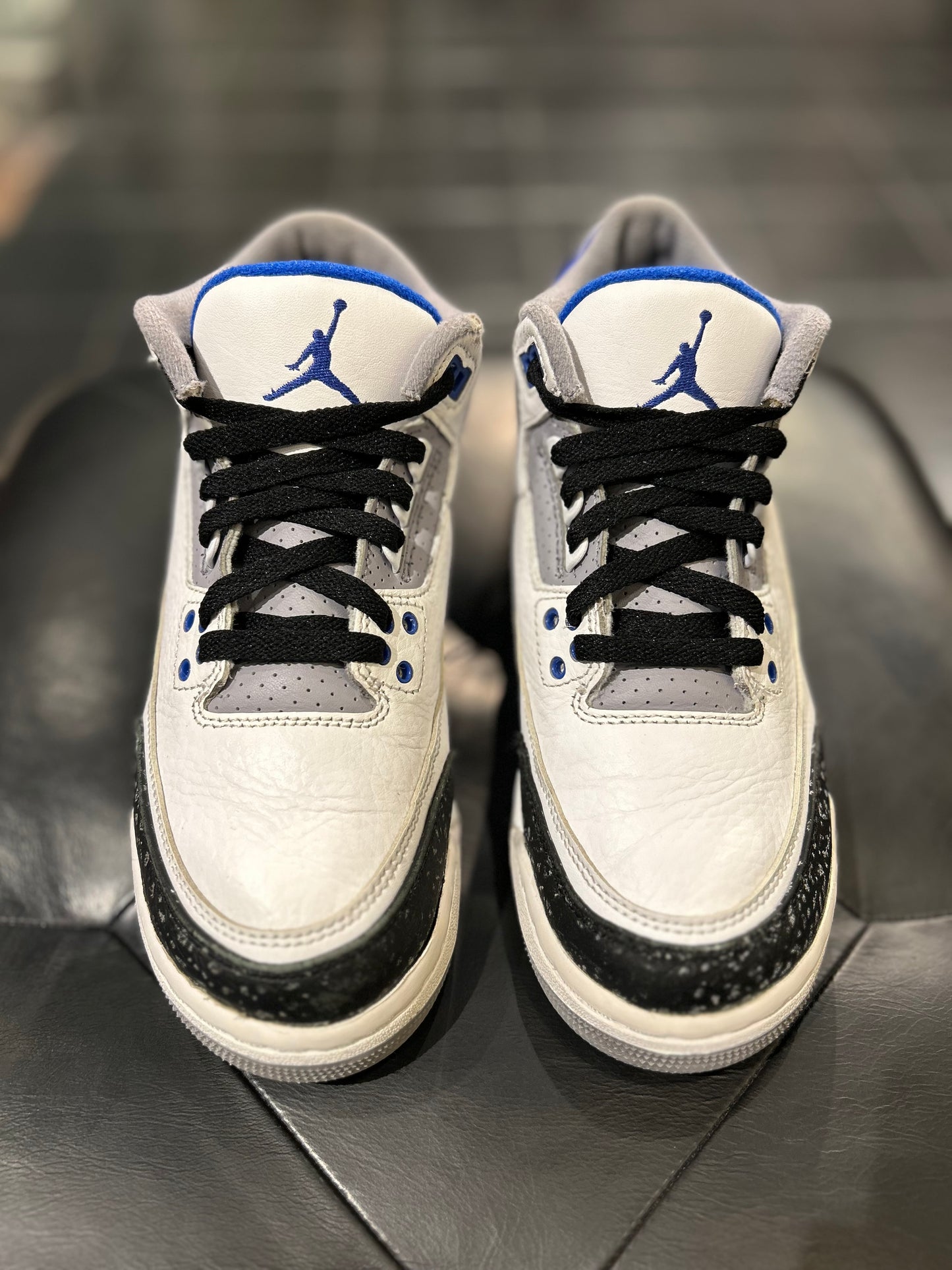 Air Jordan 3 Retro Racer Blue Size 6.5Y Gradeschool Shoes