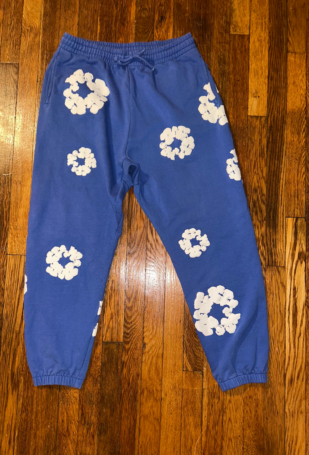 Denim Tears Cotton Wreath Sweatpants Royal Blue Size XL