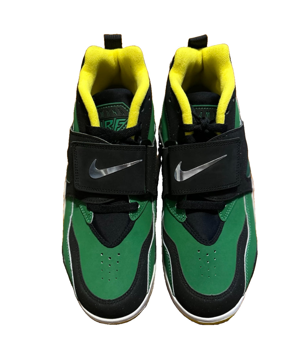 Nike Air Diamond Turf Oregon Ducks 8.5 - 309434-302 - Green Yellow Black - NWOB
