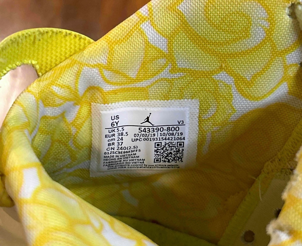 Air Jordan 6 Retro Citron Tint Size 6Y Gradeschool Shoes