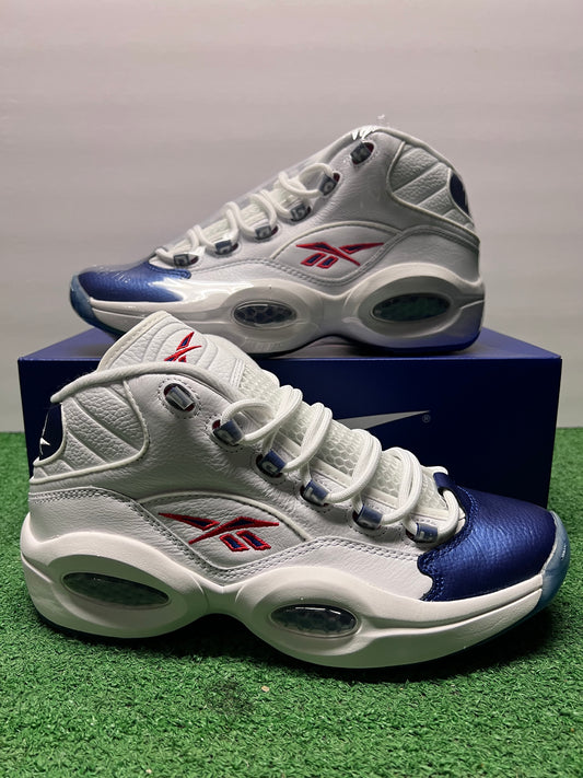 Men’s Reebok Question Mid Blue Toe Size 9