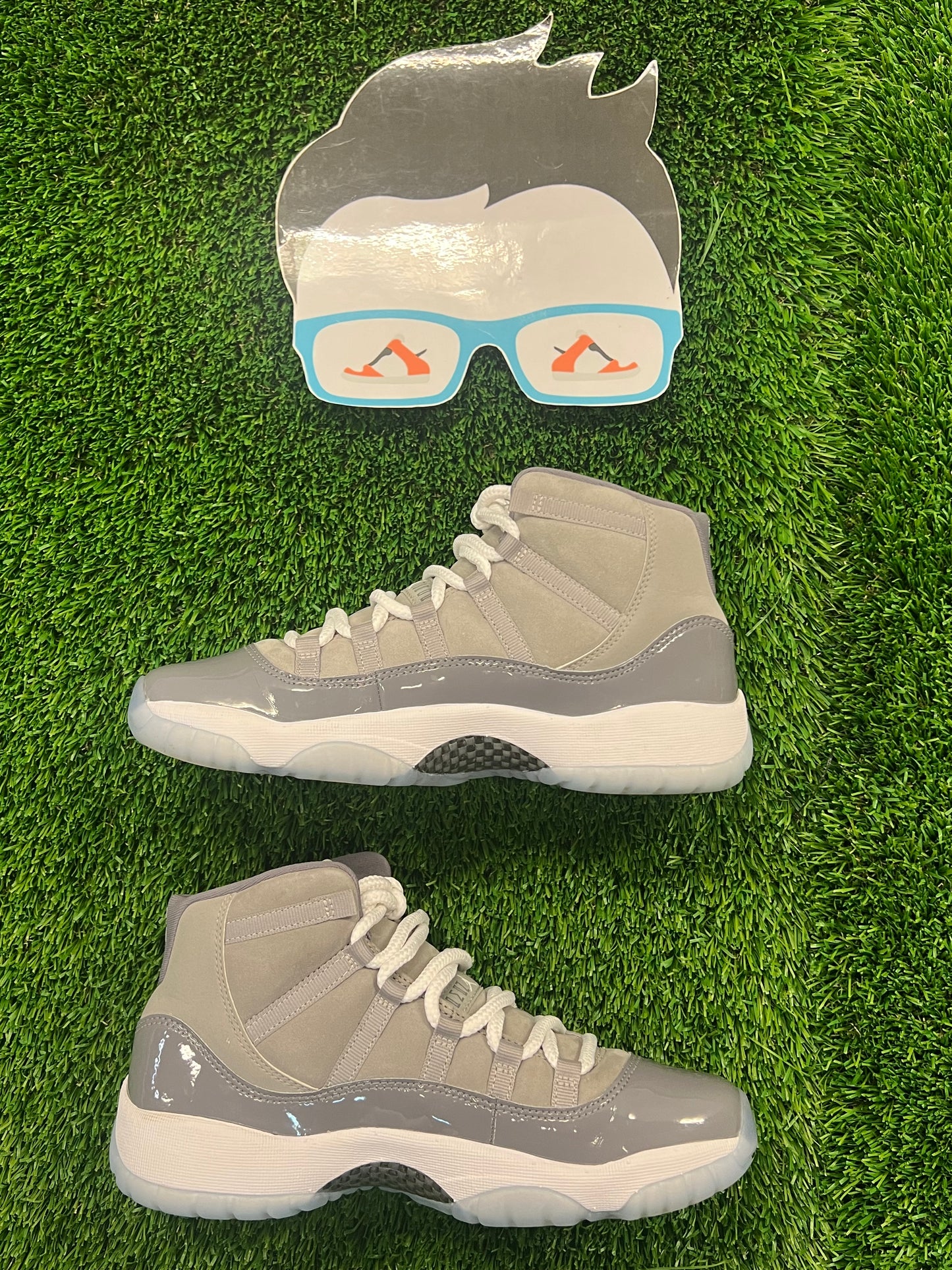 Gradeschool Air Jordan 11 Cool Grey Size 6.5 Shoes Pre-Owned